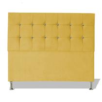 Cabeceira De Cama Box Slim Cristal Casal 140 cm Suede Amarelo Dimazza Móveis