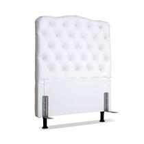 Cabeceira de Cama Box Solteiro 110 cm larg. Dunas Larhome Branco.