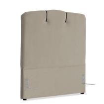 Cabeceira de Cama Box Solteiro 88 cm Moscou Larhome Suede Veludo Marrom Claro