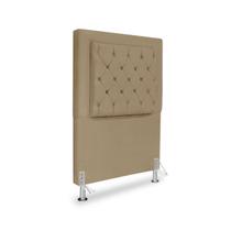 Cabeceira de Cama Box Solteiro 90 cm Baronesa - Bege Escuro