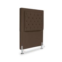 Cabeceira de Cama Box Solteiro 90 cm Baronesa - Veludo Marrom Cabeceira de Cama Box Solteiro 90 cm Baronesa - Veludo Marrom