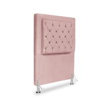 Cabeceira de Cama Box Solteiro 90 cm Baronesa - Veludo Rose