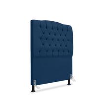 Cabeceira de Cama Box Solteiro 90 cm Dunas - Veludo Azul Marinho Cabeceira de Cama Box Solteiro 90 cm Dunas - Veludo Azul Marinho
