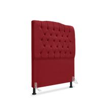 Cabeceira de Cama Box Solteiro 90 cm Dunas - Veludo Vermelho