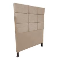 Cabeceira de Cama Box Solteiro 90cm Estofada Lari Bege Cabeceira de Cama Box Solteiro 90cm Estofada Lari Bege