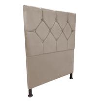 Cabeceira de Cama Box Solteiro 90cm Estofada Maju Bege