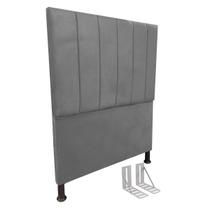 Cabeceira de Cama Box Solteiro 90cm + Frame Estofada LauraCt