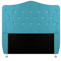 Cabeceira de Cama Box Solteiro Estofada Capitone com Strass Atena Strass 90 CM Nanda Decor