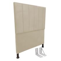 Cabeceira de Cama Box Solteiro + Frame 80cm Estofada Laur Bg