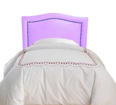 Cabeceira De Cama Box Solteiro Línea Lux Lilás