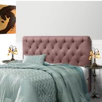 Cabeceira de Cama Casal para Box Tecido Veludo 126x140x10cm Embaixatriz Simbal