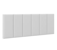 Cabeceira de Cama Estofada / Almofadada Cama Box Queen 1,60 x 55 Painel Dubai Branco Sintético
