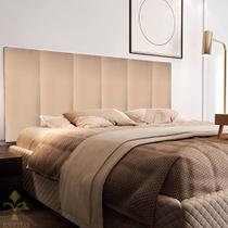 Cabeceira de cama estofada decorativa em módulos 60x160cm Cama Casal Queen 8 módulos