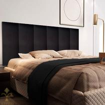 Cabeceira de cama estofada decorativa em módulos 60x160cm Cama Casal Queen 8 módulos - Estilo Artes