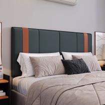 Cabeceira de Cama Estofada Parise Queen 1.60 e Casal 1.40 BOX Casal Detalhes em material sintético