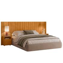 Cabeceira De Cama Extensível Com Mesa De Cabeceira Mdf Fiori Cinamomo