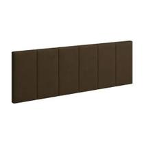 Cabeceira de Cama Painel Para Quarto Laura 140 cm Almofadada Sued Cor Marrom -GK MOVEIS - GKMOVEIS Cabeceira de Cama Painel Para Quarto Laura 140 cm Almofadada Sued Cor Marrom -GK MOVEIS - GKMOVEIS
