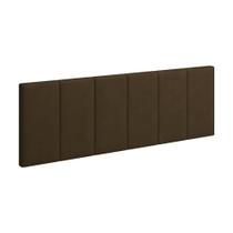 Cabeceira de Cama Queen 160 cm Painel Para Quarto Almofadada Tecido Suede