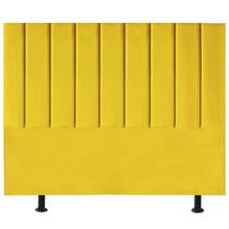 Cabeceira De Cama Queen Box 160 Cm Karla Carla Suede Amarelo Cabeceira De Cama Queen Box 160 Cm Karla Carla Suede Amarelo