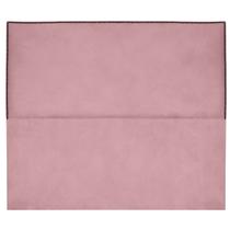 Cabeceira de Cama Queen Estofada 160cm Julia Suede Rosa Bebê