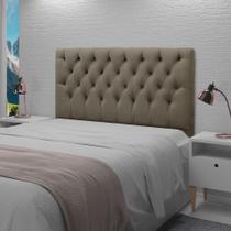 Cabeceira de Cama Queen Size para Box Revestimento Veludo Pés em PVC 126x160x10cm Simbal Embaixatriz