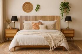 Cabeceira de Cama Ripado MDF Nature Cabeceira de Cama Ripado MDF Nature