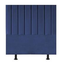 Cabeceira De Cama Solteiro Box 100 Cm Karla Carla Suede Azul Marinho Cabeceira De Cama Solteiro Box 100 Cm Karla Carla Suede Azul Marinho