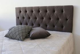 Cabeceira De Cama Solteiro Com Botões 90x1.17cm Cinza Escuro