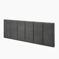 Cabeceira de Cama Vitória para cama Box Casal - Almofadada Retangular 1,40 - Cinza Cabeceira de Cama Vitória para cama Box Casal - Almofadada Retangular 1,40 - Cinza