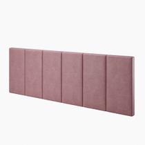 Cabeceira de Cama Vitória para cama Box Casal - Almofadada Retangular 1,40 - Rose