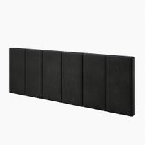 Cabeceira de Cama Vitória para cama Box Casal - Almofadada Retangular 1,60 - Preto Cabeceira de Cama Vitória para cama Box Casal - Almofadada Retangular 1,60 - Preto