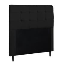 Cabeceira de Casal 140cm Luna I02 Suede Preto - Mpozenato