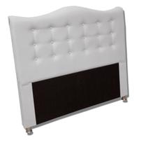 Cabeceira de Casal Bella 140 cm Branco Sintético Anchar Estofados