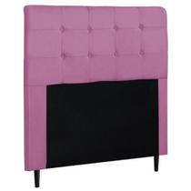 Cabeceira de Casal box estofada rose suede DUBAI LUXO 1,60cm - H.g.h-Decor