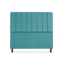 Cabeceira De Casal Carla 140 cm Com Frame Suede Azul Turquesa Cabeceira De Casal Carla 140 cm Com Frame Suede Azul Turquesa