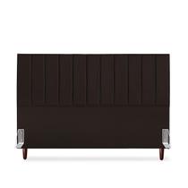 Cabeceira De Casal King Carla 190 cm Com Frame Em Couro Marrom Cabeceira De Casal King Carla 190 cm Com Frame Em Couro Marrom