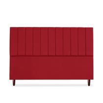 Cabeceira De Casal King Carla 195 cm Com Frame Suede Vermelho