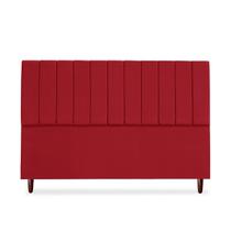 Cabeceira De Casal King Carla 195 cm Sem Frame Suede Vermelho