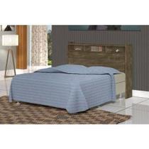 Cabeceira De Casal Melissa 1,60 Castanho Wood Lx - Cambel Móveis Cabeceira De Casal Melissa 1,60 Castanho Wood Lx - Cambel Móveis