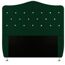 Cabeceira de Casal Para Cama Box Estofada Capitone com Strass 140 CM Atena Nanda Decor