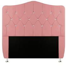 Cabeceira de Casal Para Cama Box Estofada Capitone com Strass 140 CM Atena Nanda Decor