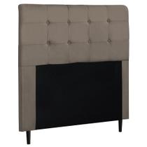 Cabeceira de Casal Queen 160cm Luna I02 Suede Bege - Mpozenato