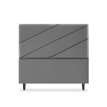 Cabeceira de Casal Queen Cristal 160 cm material sintético Cinza Cabeceira de Casal Queen Cristal 160 cm material sintético Cinza