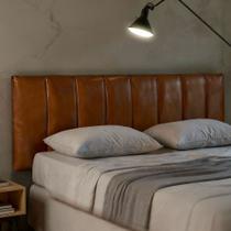 Cabeceira de Couro Legítimo Suspensa Cama Queen Evoa Cabeceira de Couro Legítimo Suspensa Cama Queen Evoa