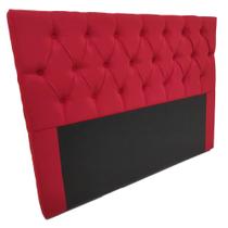 Cabeceira de Fixação na Cama 160x117cm Na Cor Vermelha Tamanho Queen