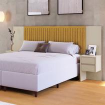 Cabeceira De Madeira Ripada em MDF p/ cama KING- Sustentável E Estilosa/Moderna