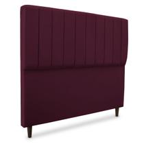 Cabeceira de quarto mavi 140cm em suede bordô