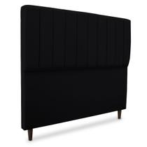 Cabeceira de quarto mavi 140cm em suede preto