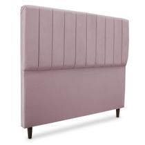 Cabeceira de quarto mavi 140cm em suede rosê