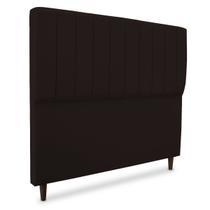 Cabeceira de quarto mavi 195cm em suede marrom